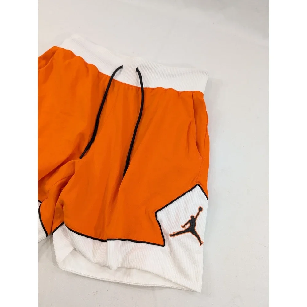 Jordan Jumpman Orange White Loose Fit Basketball Shorts‎ Dri-FIT Size Small